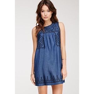 F21 Embroidered Casita Dress
